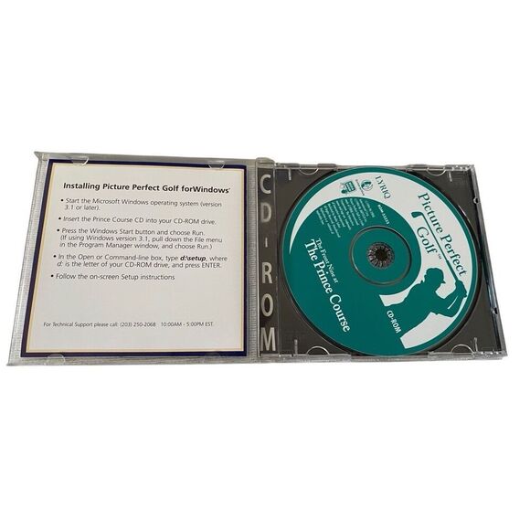 Vintage Picture Perfect Golf Cd Rom The Prince Course Windows 95 Pc Game Sports - Picture 3 of 4